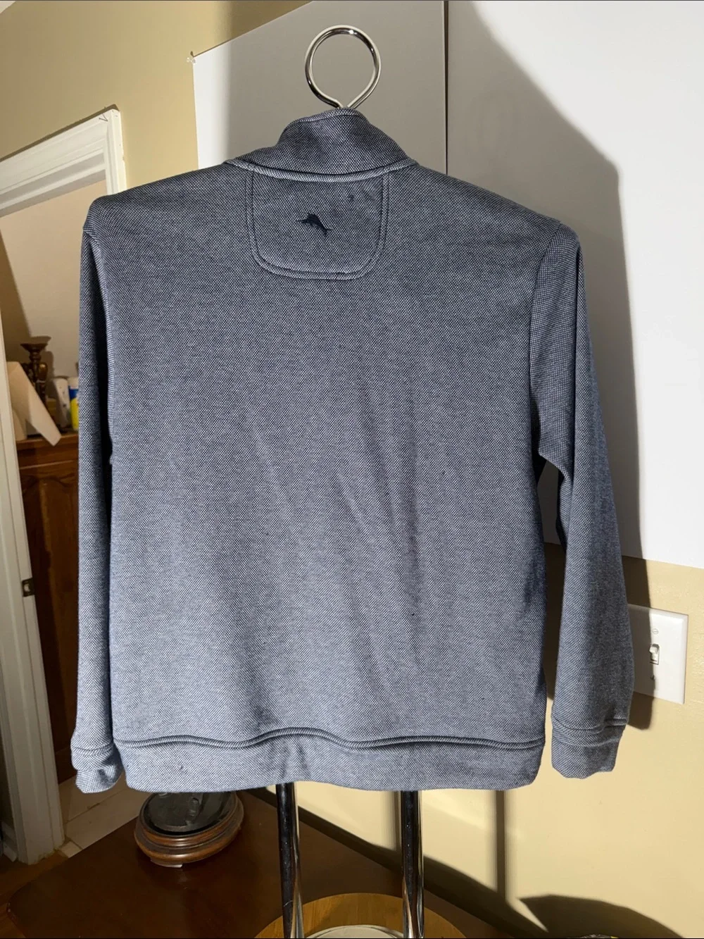 Tommy Bahama Men's Heather Slate Blue Quarter-Zip Pullover